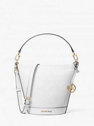 Michaelkors Townsend Small Pebbled Leather Bílé | SN-MK26830