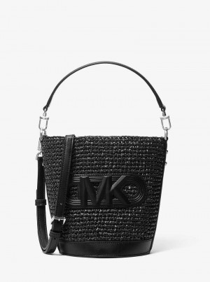 Michaelkors Townsend Small Straw Černé Černé | SN-MK26814