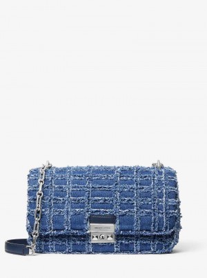 Michaelkors Tribeca Large Frayed Denim Blankyt | SN-MK27007