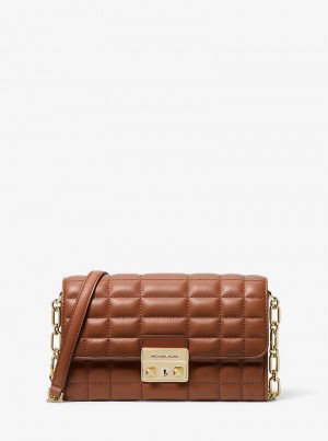 Michaelkors Tribeca Large Leather Convertible Hnědé | SN-MK27131