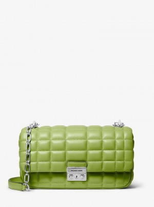 Michaelkors Tribeca Large Quilted Leather Zelene | SN-MK27029
