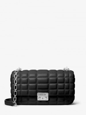 Michaelkors Tribeca Large Quilted Leather Černé | SN-MK27032
