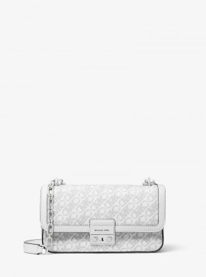 Michaelkors Tribeca Small Empire Signature Logo Bílé | SN-MK27093