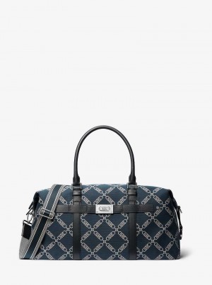 Michaelkors Varick Empire Logo Jacquard Tmavě Blankyt | SN-MK28159