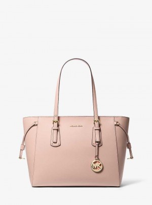 Michaelkors Voyager Medium Crossgrain Leather Růžové | SN-MK26884