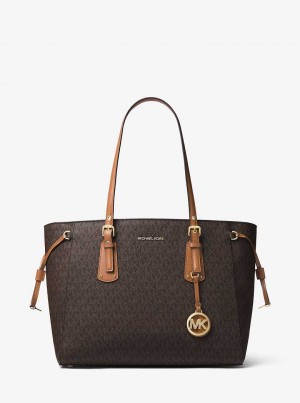 Michaelkors Voyager Medium Logo Hnědé | SN-MK26899