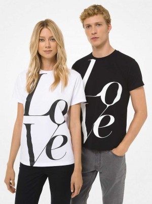 Michaelkors Watch Hunger Stop LOVE T-Shirt Bílé | SN-MK26534