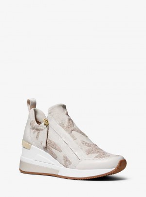 Michaelkors Willis Logo Stretch Knit Zlaté | SN-MK27452