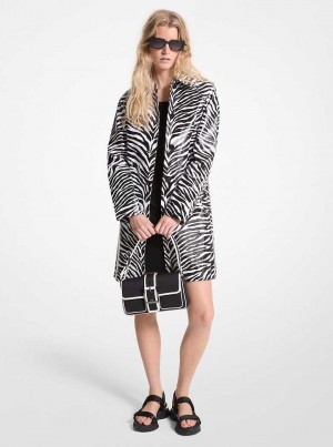 Michaelkors Zebra Print Cotton Twill Černé Bílé | SN-MK26575